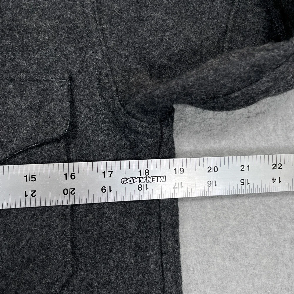 Gustin Charcoal Wool CPO Jacket Mens XS Gray Heavyweight Snap Work Shirt USA